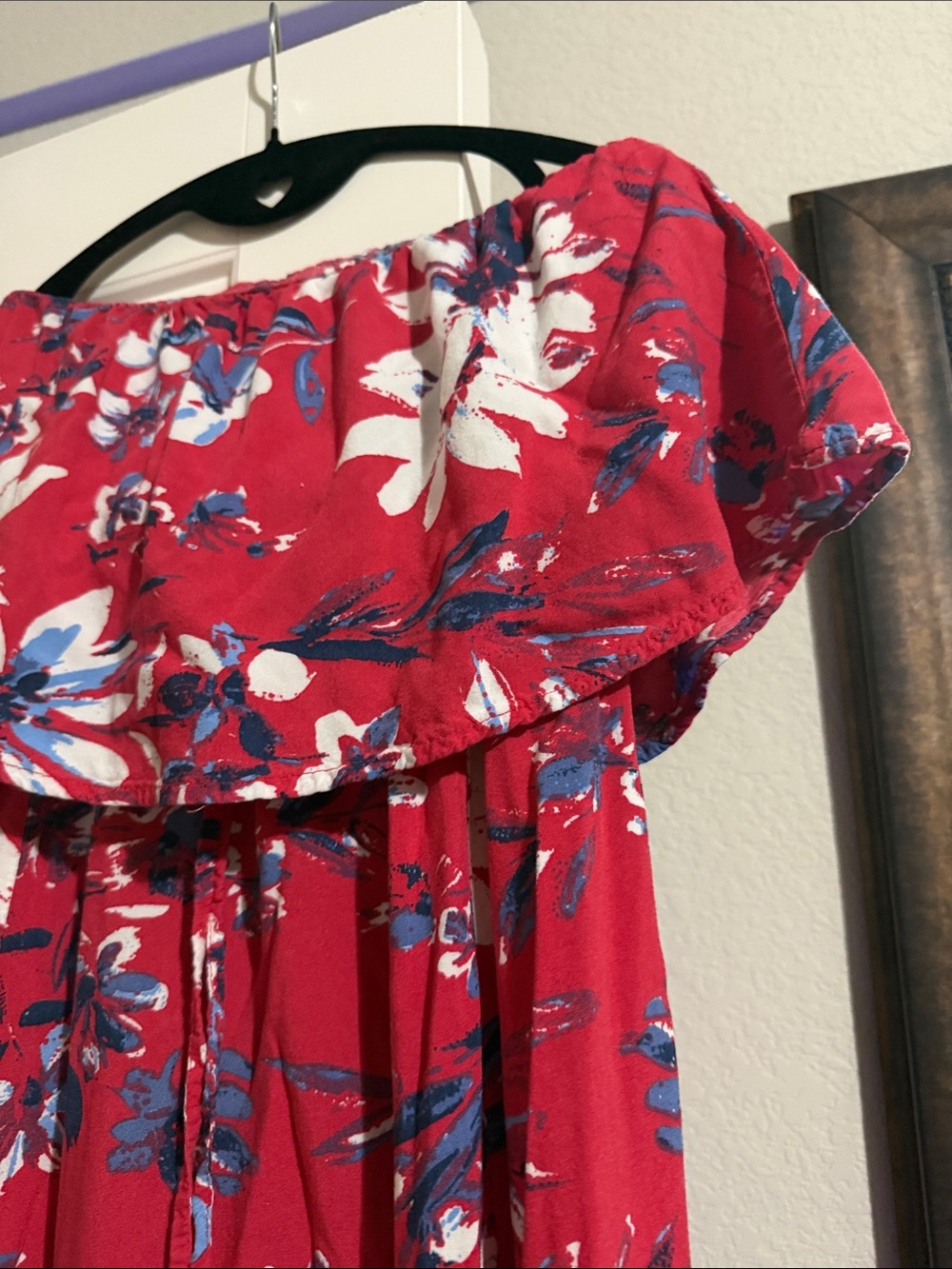 Bright Floral Strapless Maxi Dress - Picture 7 of 8